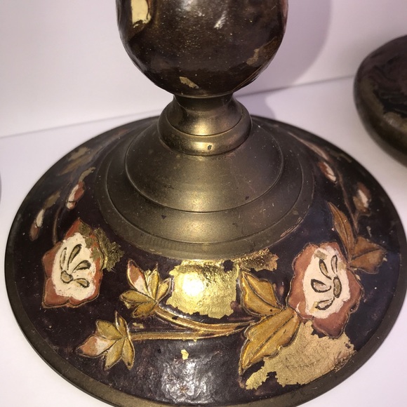 Vintage Solid Brass Candle Holders. - Picture 3 of 13